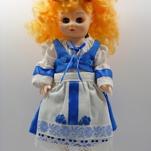 13 Inch Blonde Haired Doll Wearing Czech/Slovak Kroj