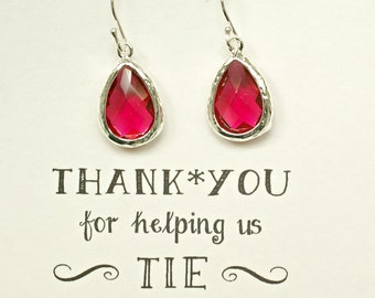 Wine Earrings, Burgundy Earrings for Bridesmaids, Maroon Bridal Earrings, Red  Earrings, Red Wedding Earrings,  ES1