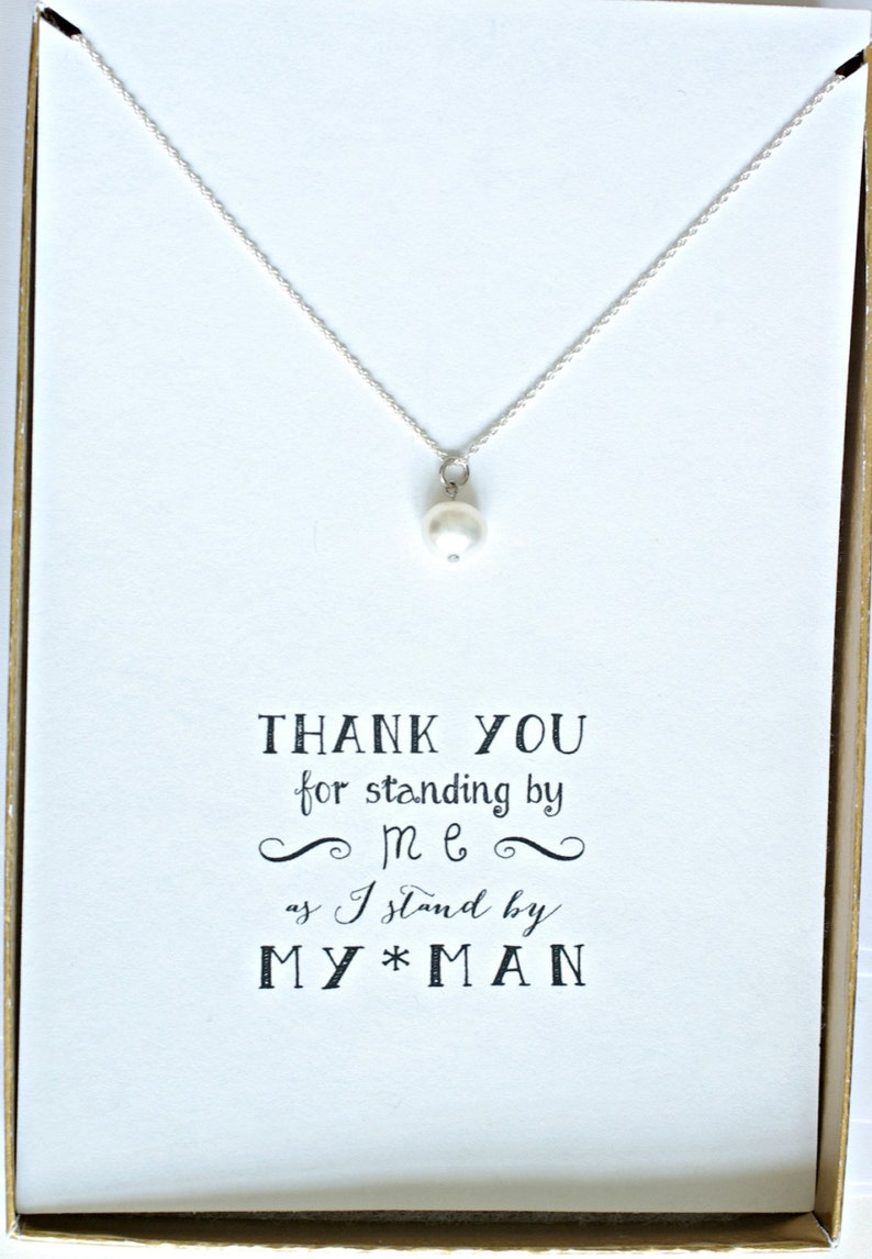 Bridal Party Gifts Bridesmaid Jewelry Gift Pearl Bridesmaid Necklace Real Pearl Necklace Silver NK1 Single Pearl Necklace in Silver