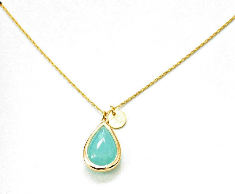 Bridesmaid Proposal Necklace Bridesmaid Personalized Necklace HP8 Set of 8 Mint Bridesmaid Necklace Gold Initial Bridesmaid Jewelry Gift