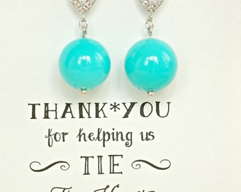 Turquoise Bridal Jewelry, Turquoise Bridesmaid Earrings, Blue Turquoise Earrings for Bridesmaids, ES1