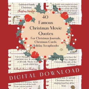 Christmas Movie Quotes for Journals, scrapbooks - Digital download
