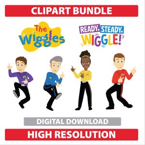 Wiggles Clipart Bundle | High Resolution | Instant Download | SVG | PNG