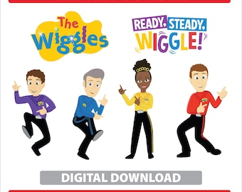 Wiggles Clipart Bundle | High Resolution | Instant Download | SVG | PNG