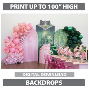 Wicked Inspired Backdrop Clipart | Glinda, Elphaba, Emerald City (PNG Digital Download)