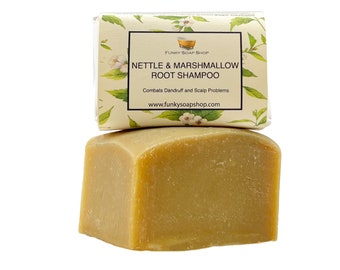 Nettle and Marshmallow Root Shampoo Bar 100% Natural Handmade 65g