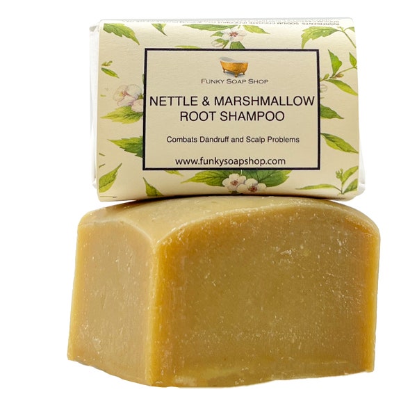 Nettle and Marshmallow Root Shampoo Bar 100% Natural Handmade 65g