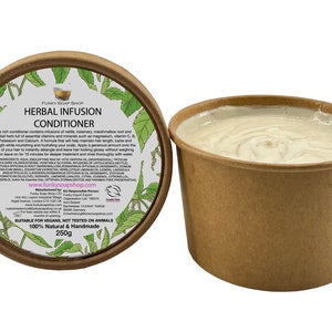 Herbal Infusion & Vitamin E Hair Conditioner, 1 Kraft Tub 250ml, Plastic Free