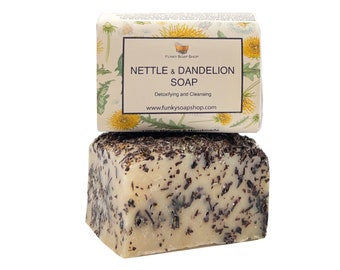 Nettle and Dandelion Soap Bar, 100% Natural Handmade 65g