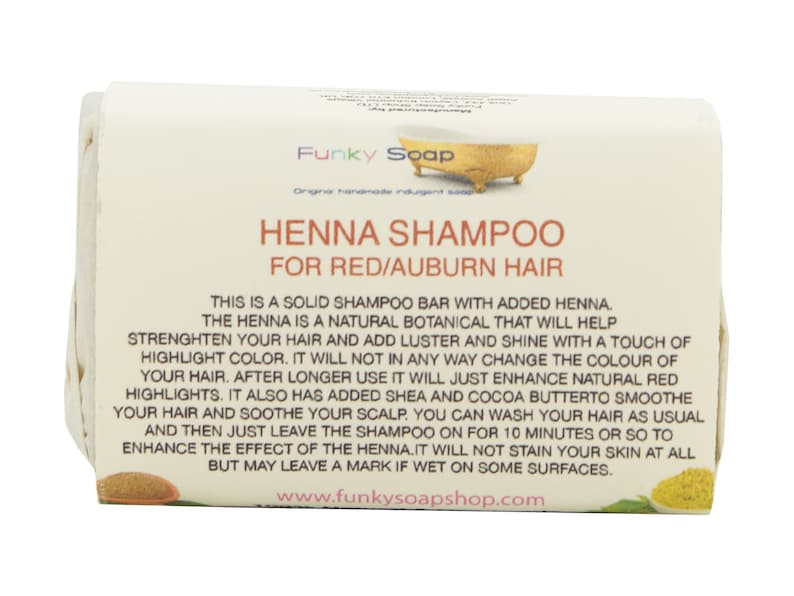 1 Piece Henna Shampoo Bar for Red/auburn Hair 100 Natural Etsy