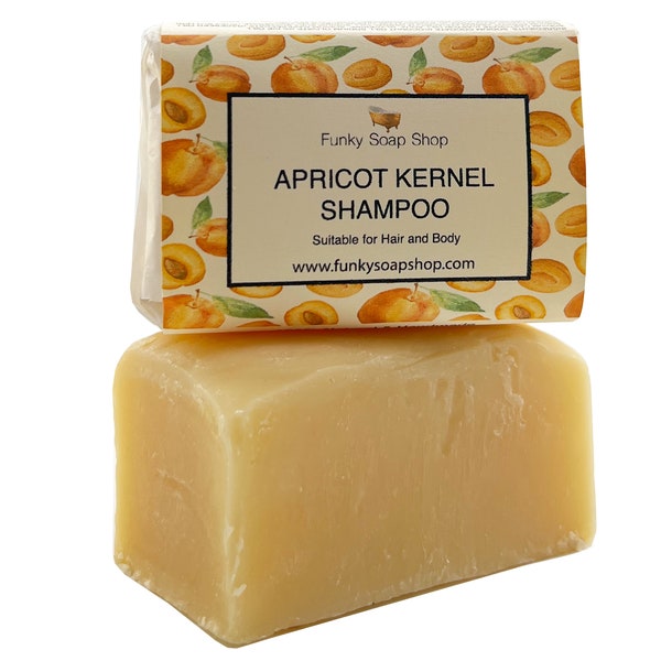 Apricot Kernel Shampoo Bar 100% Natural Handmade aprox.65g