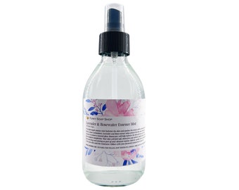 Lavender & Rose Essence Mist, Glass bottle of 250ml