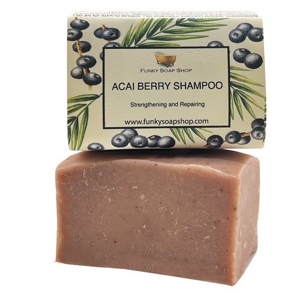 Amazing Acai Beere Shampoo Bar, 100% Natur Handarbeit 65g