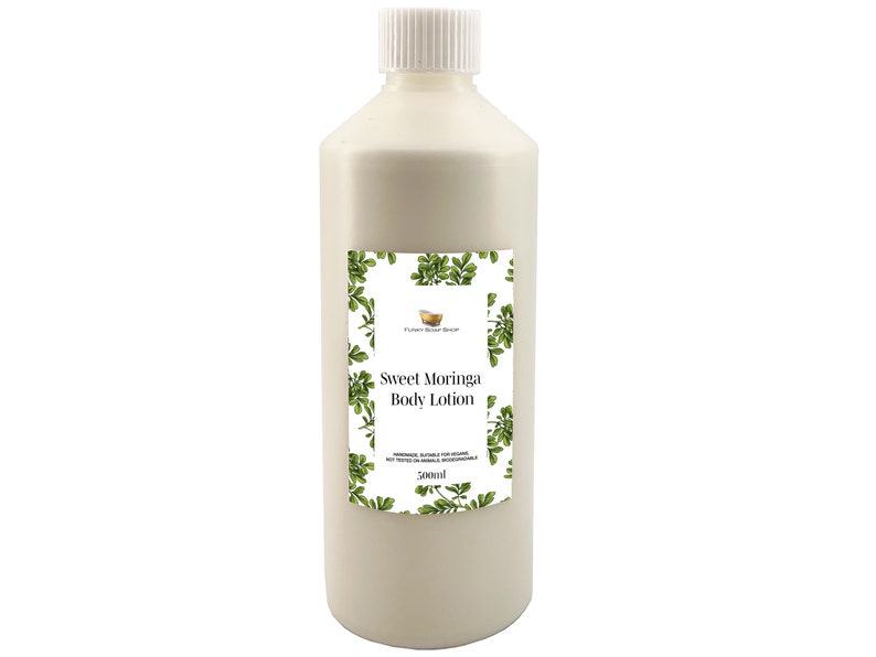 Sweet Moringa Body Lotion, 100% Natural and Handmade, 500ml image 1