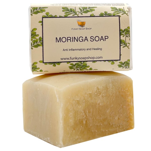 African Moringa Soap Bar 100% Natural Handmade 65g