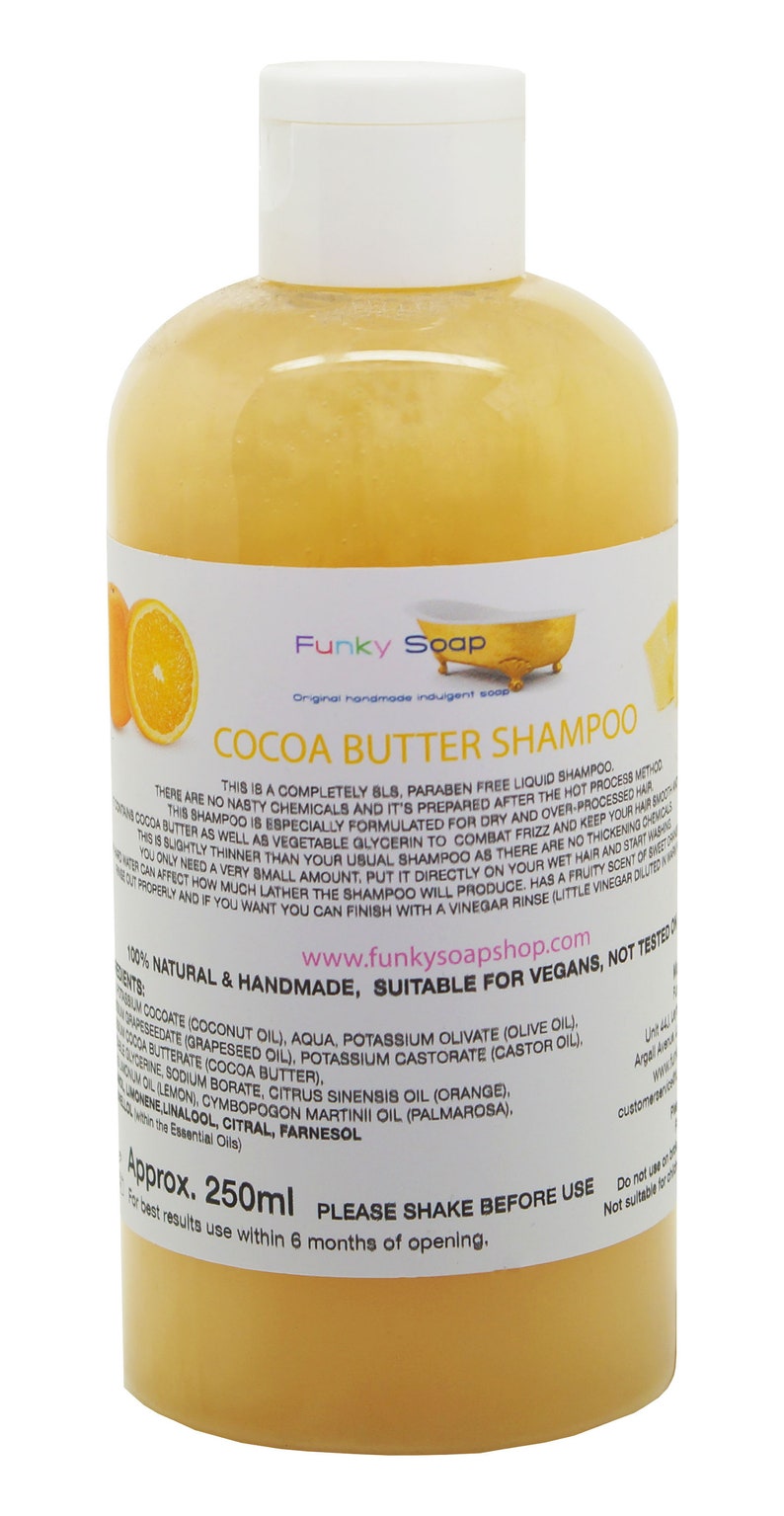1bottle Liquid Cocoa Butter Shampoo 100 Natural SLS Free Etsy