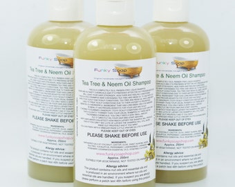 1bottle Liquid Tea Tree & Neem Oil Shampoo 100% Natural SLS Free 250ml