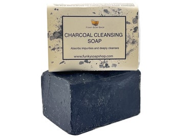Charcoal Cleansing Soap Bar, 100% Natural Handmade, 120g
