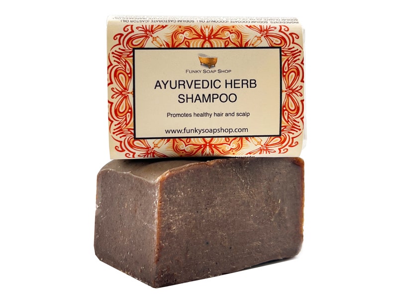 Ayurvedic Herb Shampoo Bar 100% Natural Handmade, 120g image 1