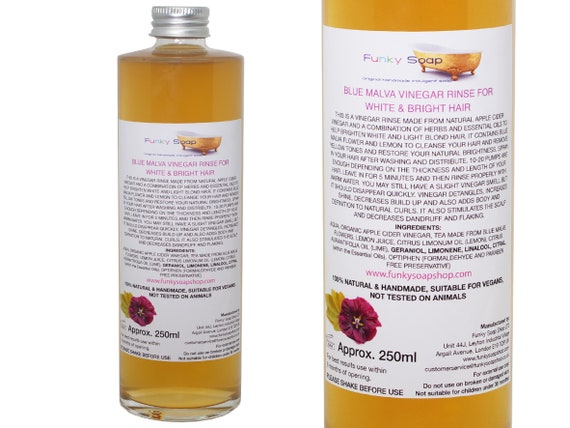 Glass Bottle Of Vinegar Rinse For White Bright Hair 100 Etsy