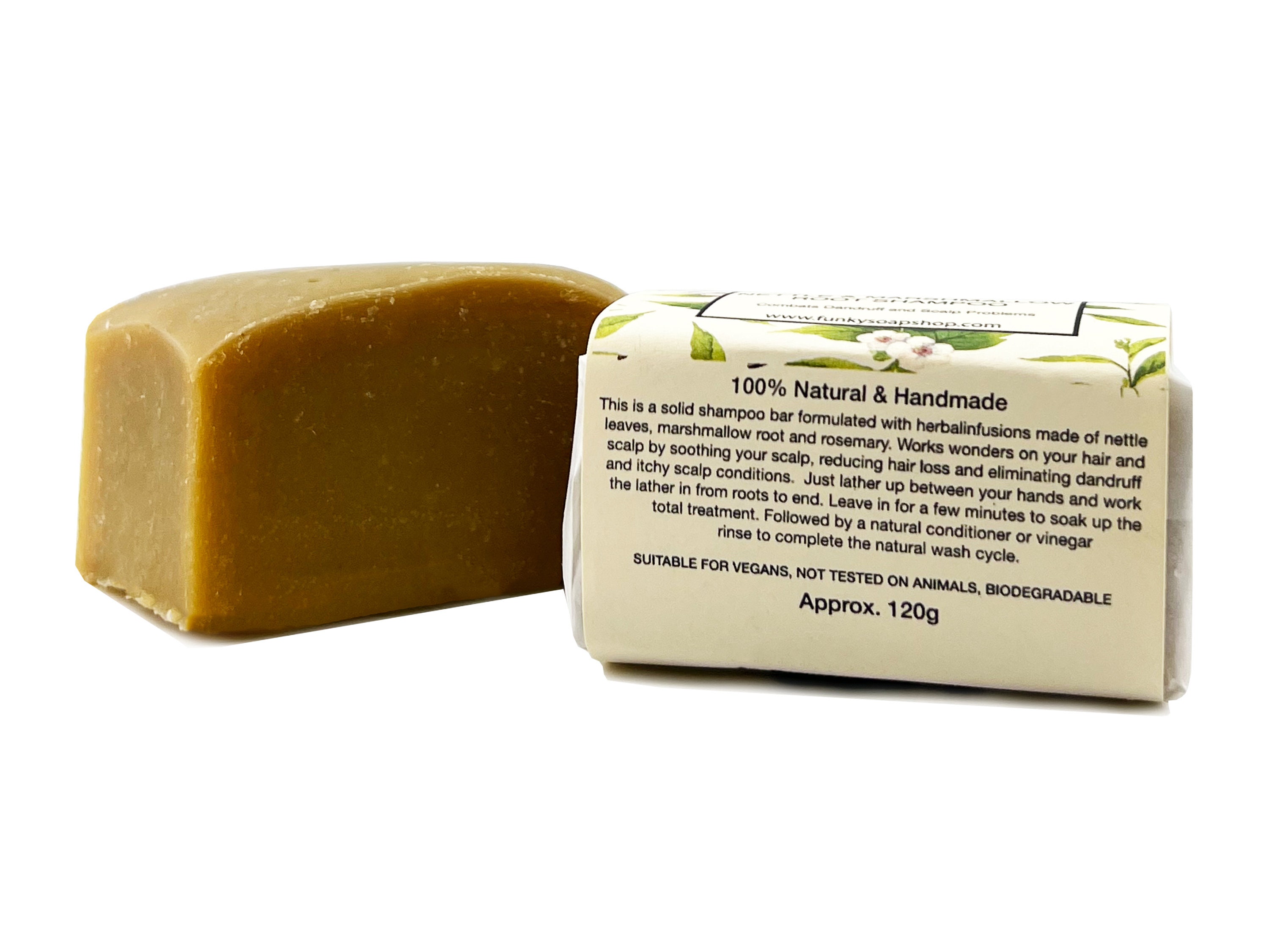 Nettle and Marshmallow Root Shampoo Bar 100 Natural Handmade Etsy