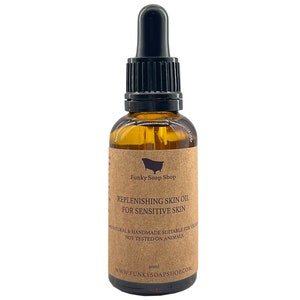 Rejuvenating Face Oil For Sensitive Skin, 100% Pure Rosehip & Argan, 30ml