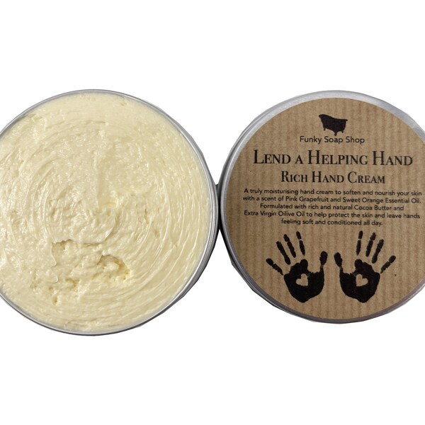 Rich Hand Cream "Lend a Helping Hand" , 1 Tub Of 70g