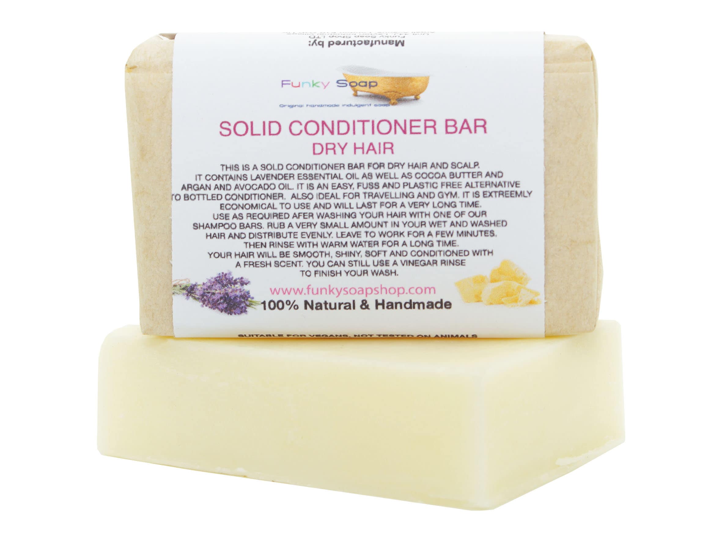 1x Solid Conditioner Bar for Dry hair 95g Handmade and Etsy