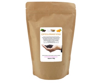 Coffee & Orange Body and Face Scrub, 100% Natural, 180g