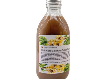 Witch Hazel Cleansing Face Wash, Glass Bottle Of 250ml