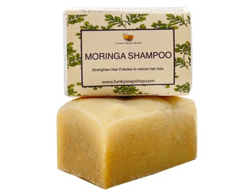 Moringa Shampoo Bar 100% Natuurlijk Handgemaakt, 120g