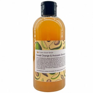 Sweet Orange & Avocado Liquid Shampoo 100% Natural, 250ml