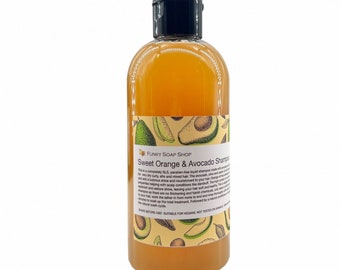 Sweet Orange & Avocado Liquid Shampoo 100% Natural, 250ml