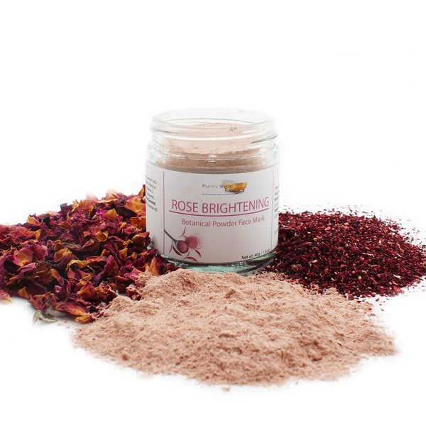 Rose Brightening, Botanical Powder Face Mask, 40g