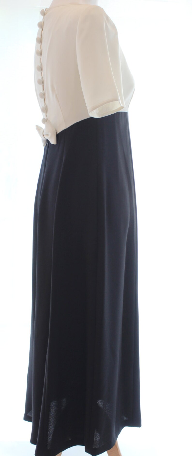 liz claiborne black and white dress