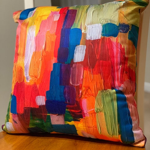 Purple Aqua & Cobalt Blue Throw Pillows Decorative Pillow for Etsy