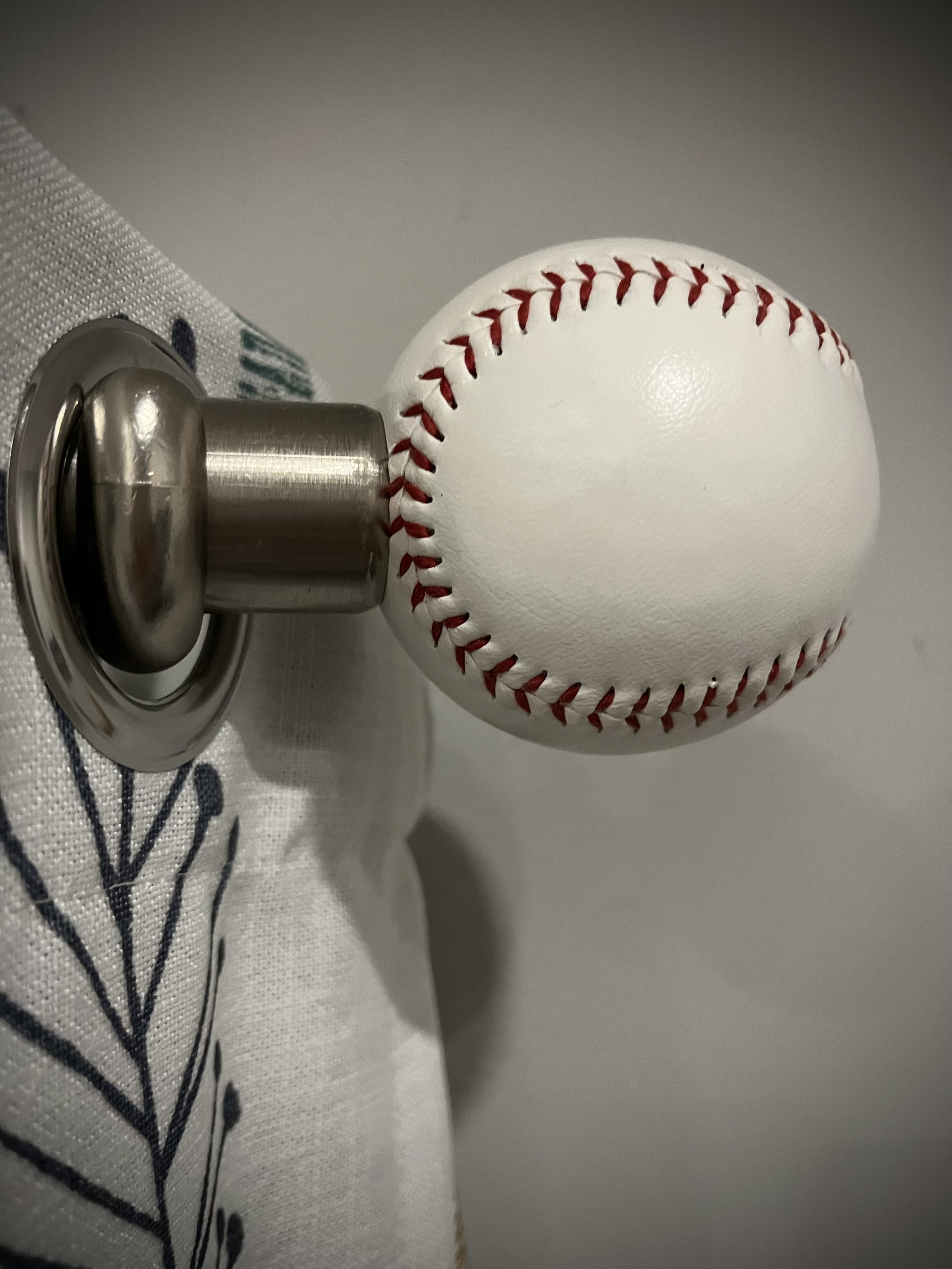 Baseball Curtain Rods Baseball Curtain Etsy