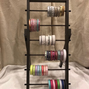 EXTRA LARGE Ribbon Spool Organizer Rack with Handle-Crafting