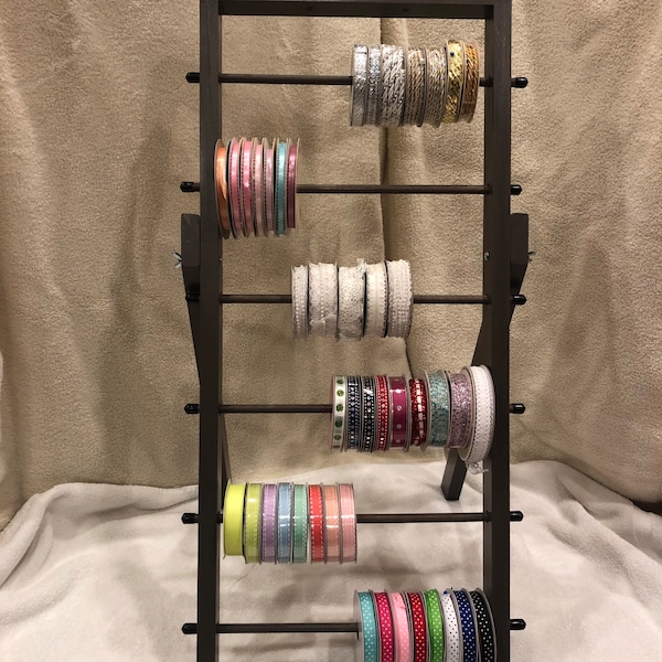 EXTRA LARGE Ribbon Spool Organizer Rack with Handle-Crafting