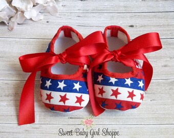 4th of july baby shoes Clearance