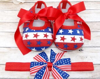 4th of july baby shoes Clearance
