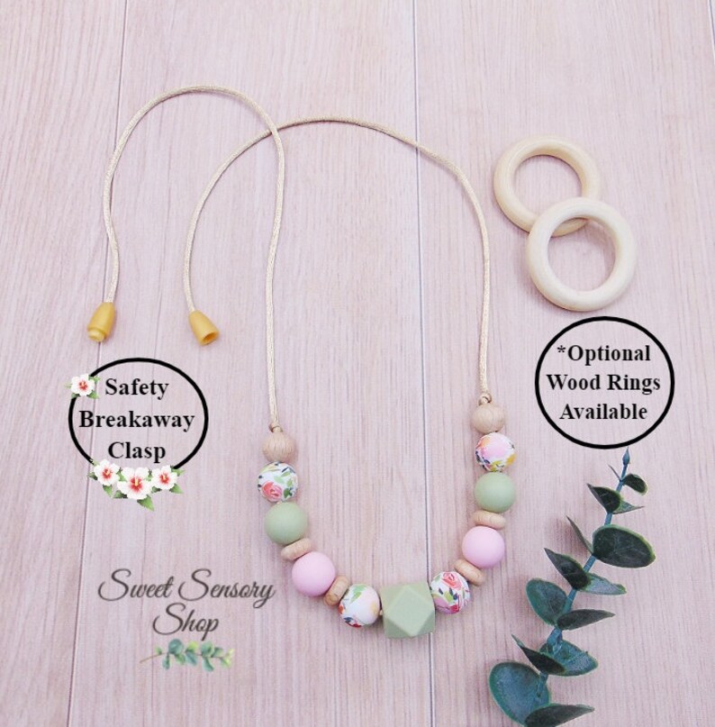 Breastfeeding Necklace Nursing Necklace Silicone New Mom Gift Baby Shower Gift Breastfeeding Jewelry Breastfeeding Gift image 5