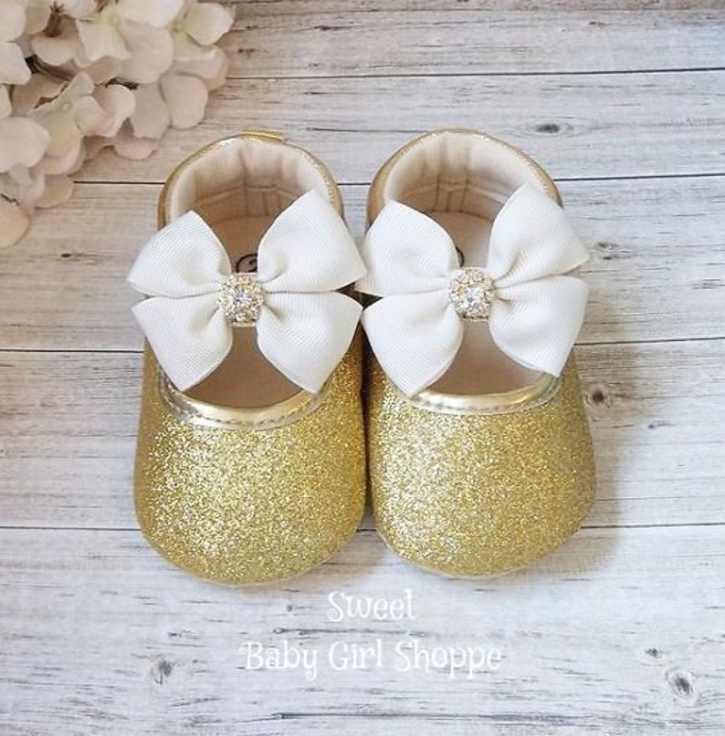 cream flower girl shoes