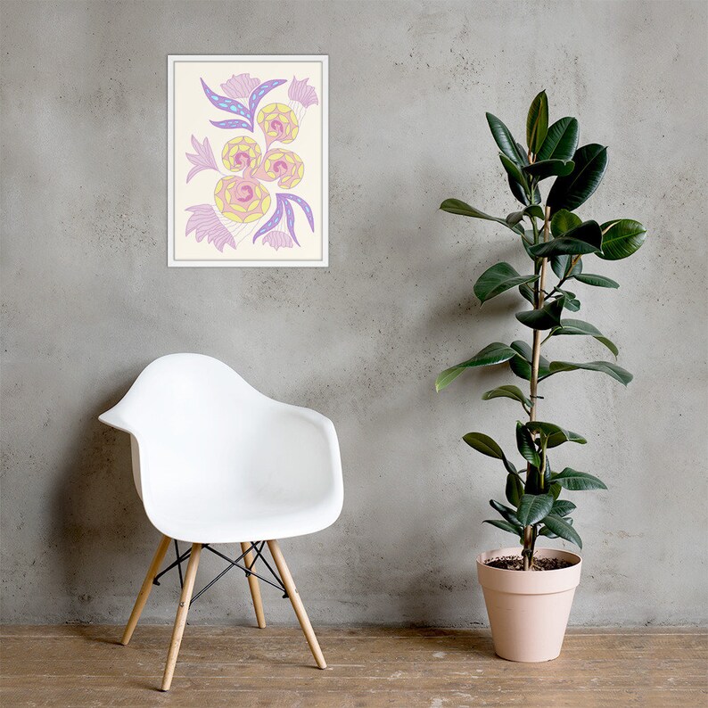 aesthetic wall art Modern digital art print original floral wall art
