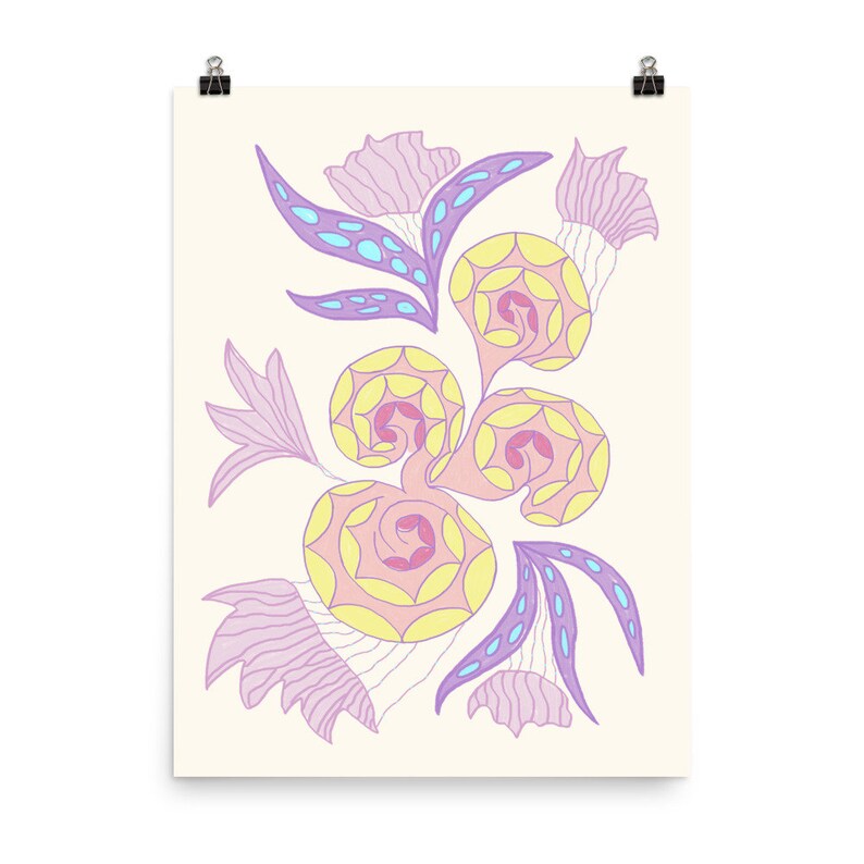 aesthetic wall art Modern digital art print original floral wall art