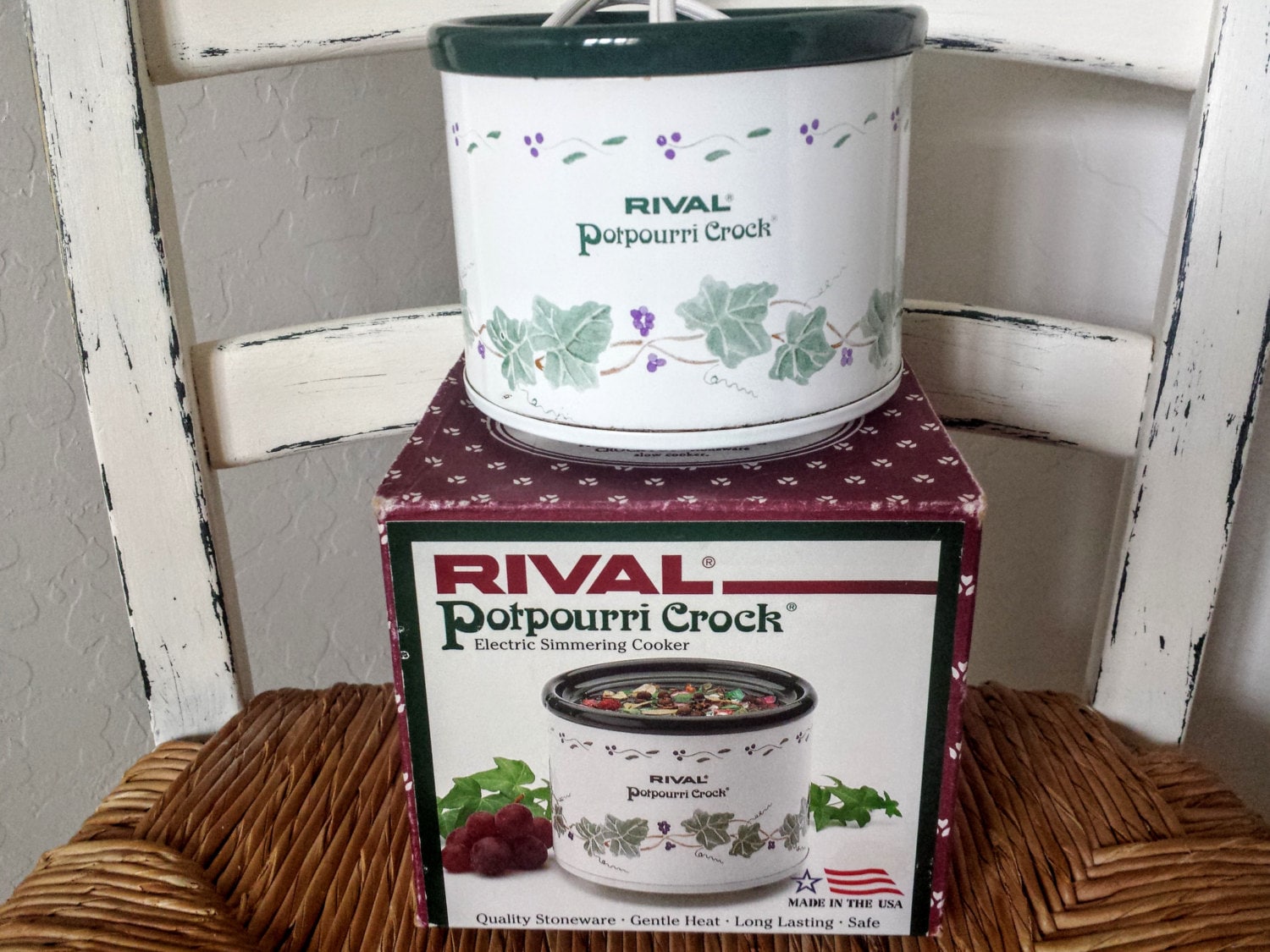 Rival 8-Oz Potpourri Crock Pot - Green Ivy 