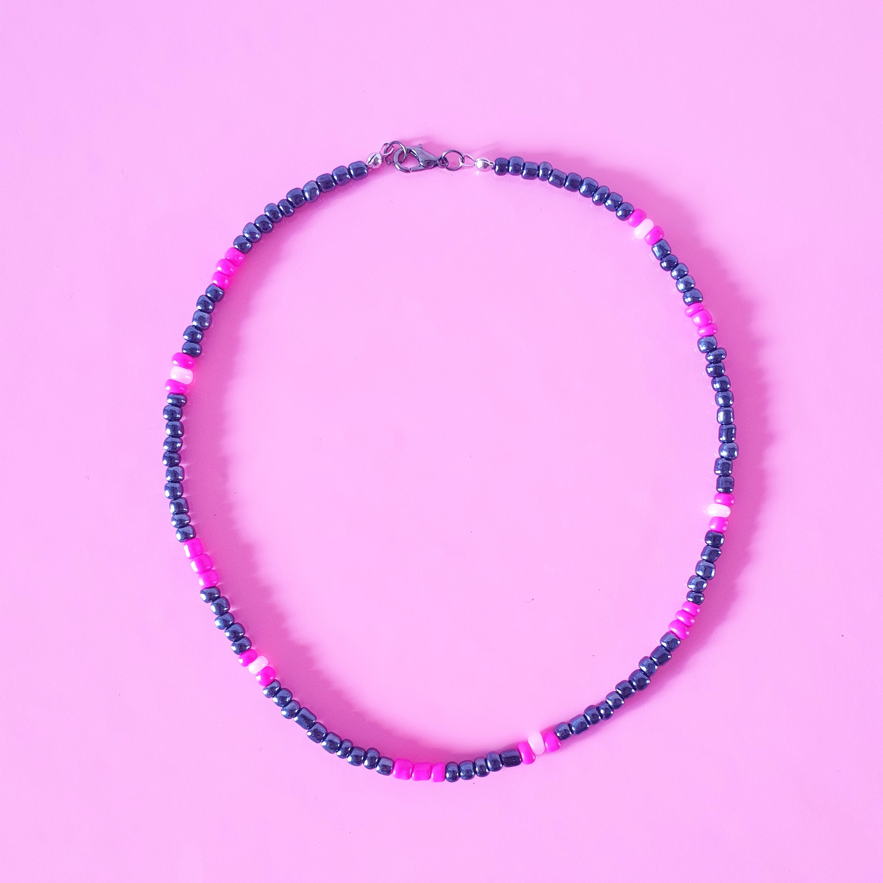 aesthetic seed bead necklace