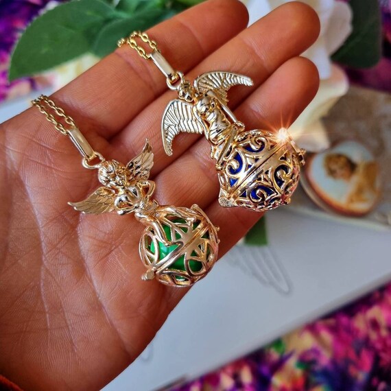Angel Necklace Caller Cage Locket 