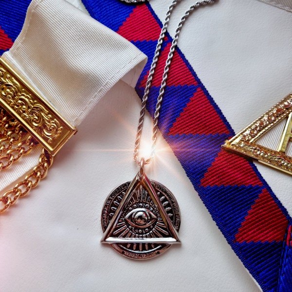 Freemason Necklace - Sons of Light Necklace - Eye of Providence Necklace - New World Order Necklace - Illumanti Necklace