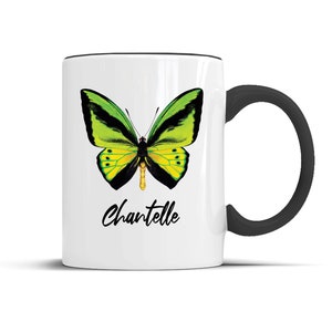 Goliath Birdwing Butterfly Coffee Mug - Butterfly Mug - Personalised Butterfly Coffee Mug - Butterflies Gift (70.01.15)